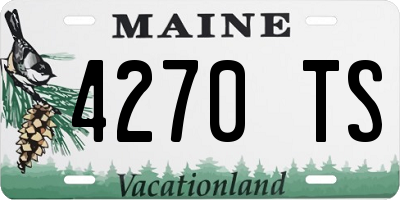 ME license plate 4270TS