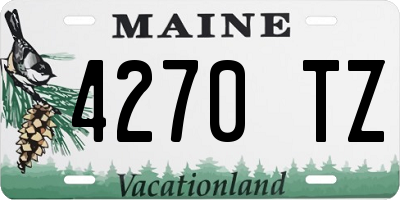 ME license plate 4270TZ