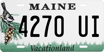 ME license plate 4270UI