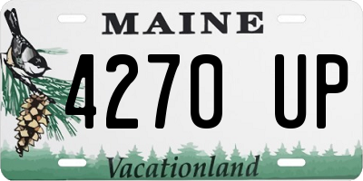 ME license plate 4270UP