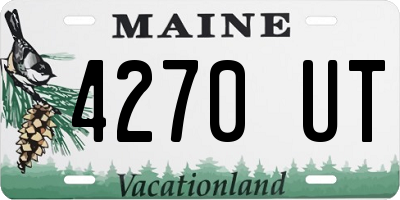 ME license plate 4270UT