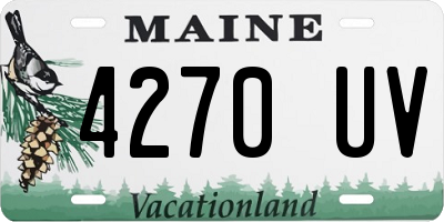 ME license plate 4270UV