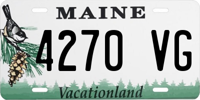 ME license plate 4270VG