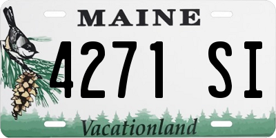 ME license plate 4271SI