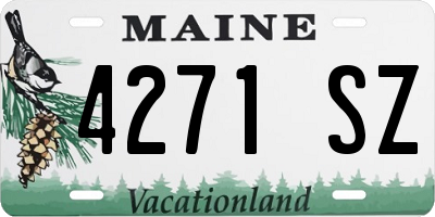 ME license plate 4271SZ