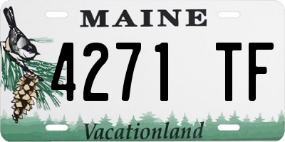 ME license plate 4271TF