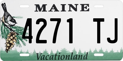 ME license plate 4271TJ