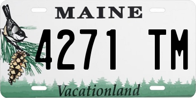 ME license plate 4271TM