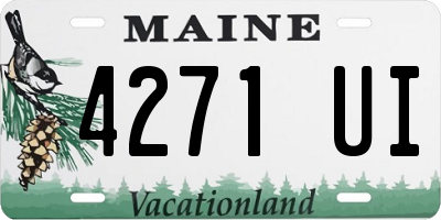 ME license plate 4271UI