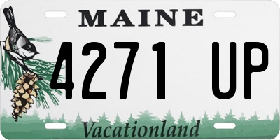 ME license plate 4271UP