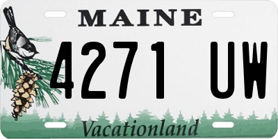 ME license plate 4271UW