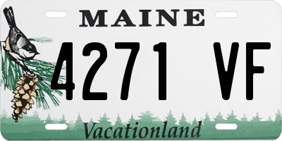 ME license plate 4271VF