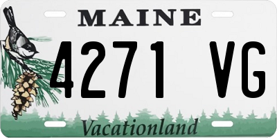 ME license plate 4271VG