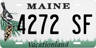 ME license plate 4272SF