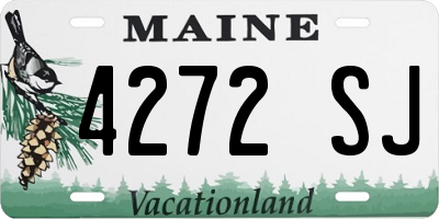 ME license plate 4272SJ