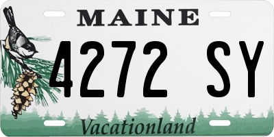 ME license plate 4272SY
