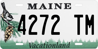 ME license plate 4272TM