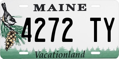 ME license plate 4272TY