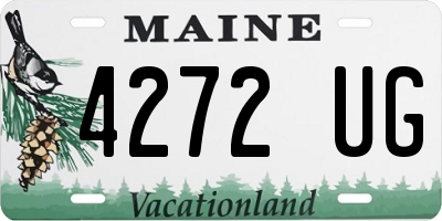 ME license plate 4272UG