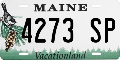 ME license plate 4273SP