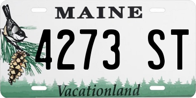 ME license plate 4273ST