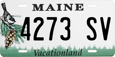 ME license plate 4273SV