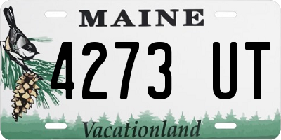 ME license plate 4273UT