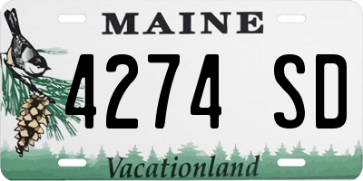 ME license plate 4274SD