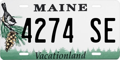 ME license plate 4274SE