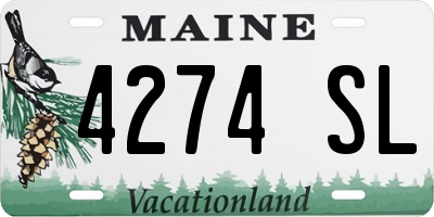 ME license plate 4274SL