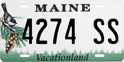 ME license plate 4274SS