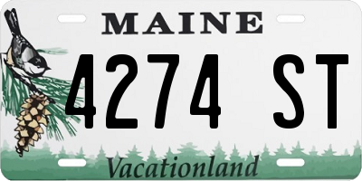 ME license plate 4274ST