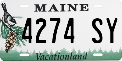 ME license plate 4274SY