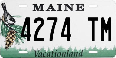 ME license plate 4274TM