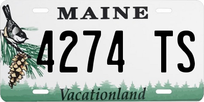 ME license plate 4274TS