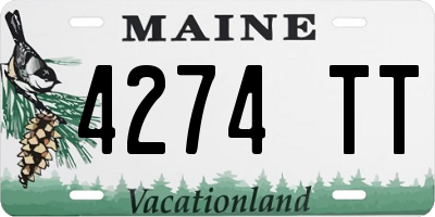 ME license plate 4274TT