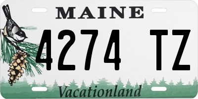ME license plate 4274TZ
