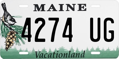 ME license plate 4274UG