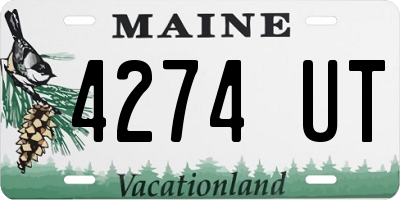 ME license plate 4274UT
