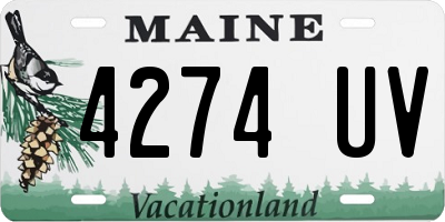 ME license plate 4274UV