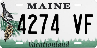 ME license plate 4274VF