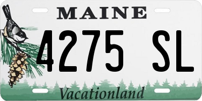 ME license plate 4275SL