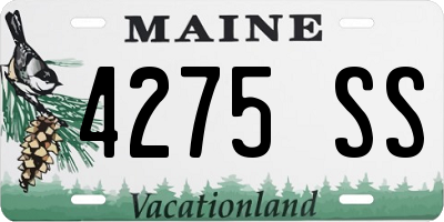 ME license plate 4275SS