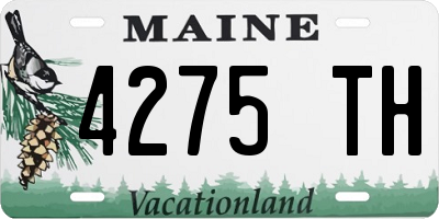 ME license plate 4275TH