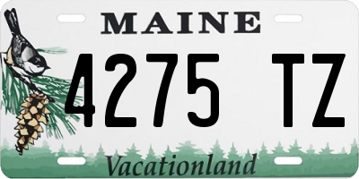 ME license plate 4275TZ