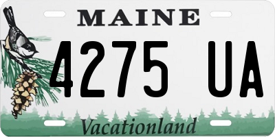 ME license plate 4275UA