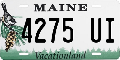 ME license plate 4275UI