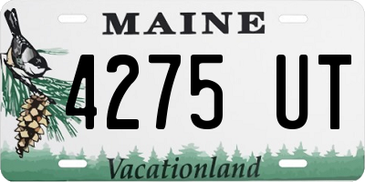 ME license plate 4275UT