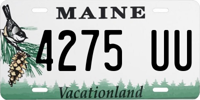 ME license plate 4275UU