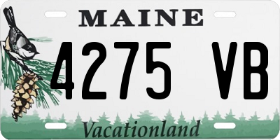 ME license plate 4275VB